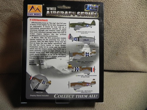 1:72 Scale MRC Easy Model P-47D Razorback USA 56th FG, 8th AF, USAAF Airplane 0 - Picture 3 of 3