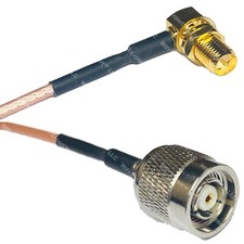 RG316 RP-SMA FEMALE ANGLE to RP-TNC MALE RF Cable Rapid-SHIP LOT