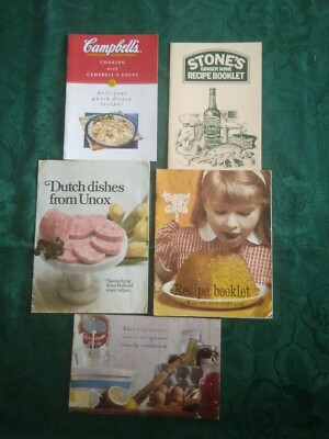 Vintage Lebensmittel Rezepthefte: Campbell's, Steine, Unox, Atora, Nelke