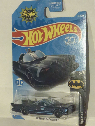 HOT WHEELS 2018 307/365 TV Series Batmobile BATMAN 5/5 DC COMICS BLUE/BLUE