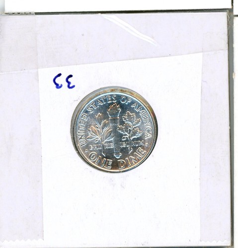 1960 Roosevelt Dime MS GEM FB Condition Full Bands Uncirculated 90% Silver Video - Picture 2 of 2