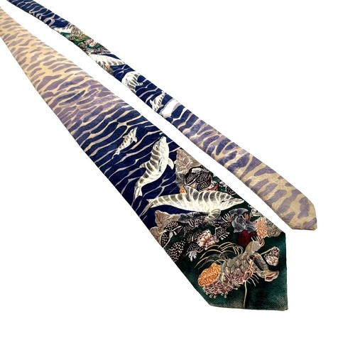 Wild Wolves Men's Necktie Endanged Species Wolf Wildlife Moon