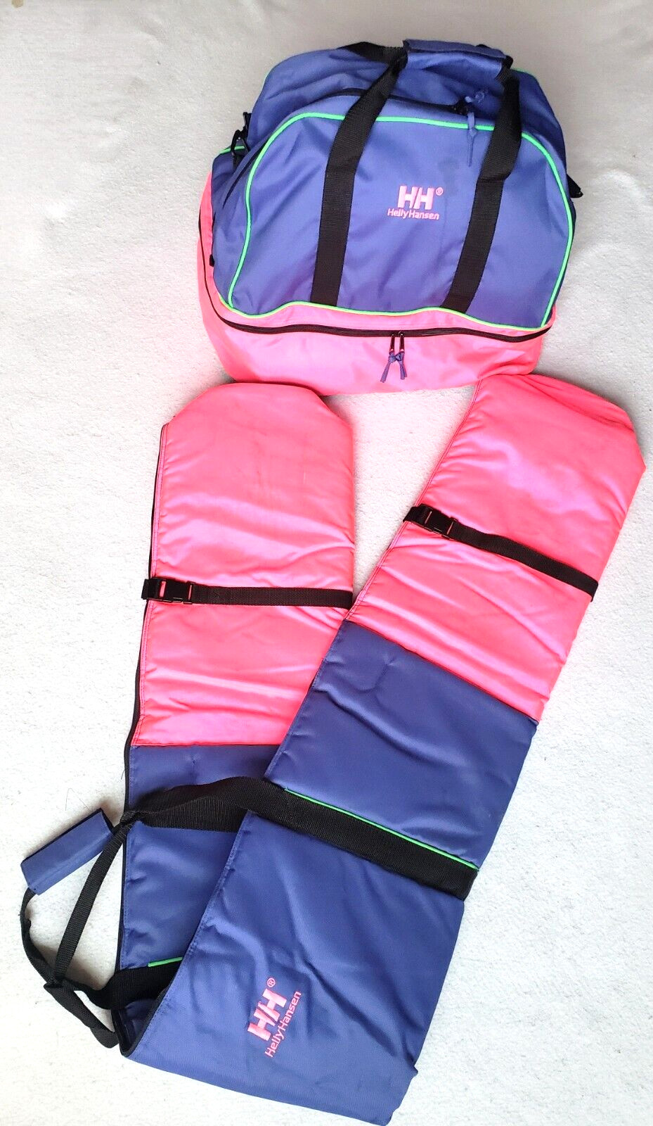 BOLSA BOTA ESQUÍ SNOWBOARD NEÓN HELLY HANSEN VINTAGE COMBO LONA VIAJE 76" 200 cm