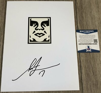 SHEPARD FAIREY SIGNED AUTOGRAPH ORIGINAL ARTWORK STICKER EXACT