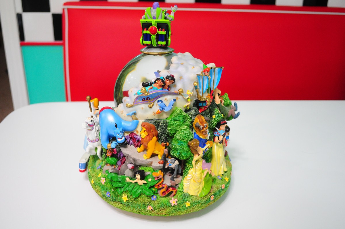 Walt Disney Monorail Musical Snow globe Mickey 4 Parks Large Zip-A