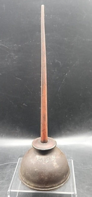 Vintage EAGLE Thumb Pump Oiler Oil Can Made in USA 10.5'' tall 3.5'' wide