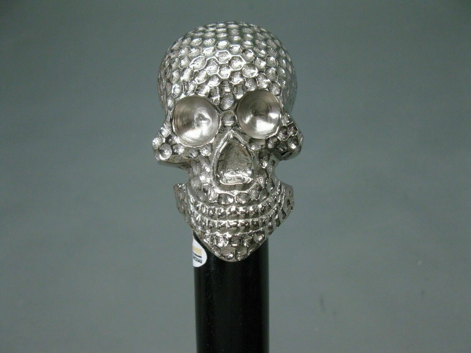 Brass Skull Head Nautical Solid Handle Wooden Can… - image 4