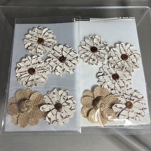 Recollections Fabric Flower Embellishments For Scrapbooking 10 Pieces Total