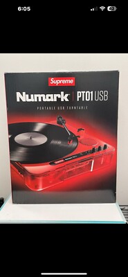 Supreme x Numark PT01 Portable Turntable Red - NEW | eBay