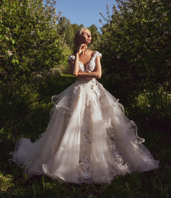 chinese dress ladies Dream Puff Detachable Tulle Sleeves Bohemian A Line Wedding Dress 36 main image 0