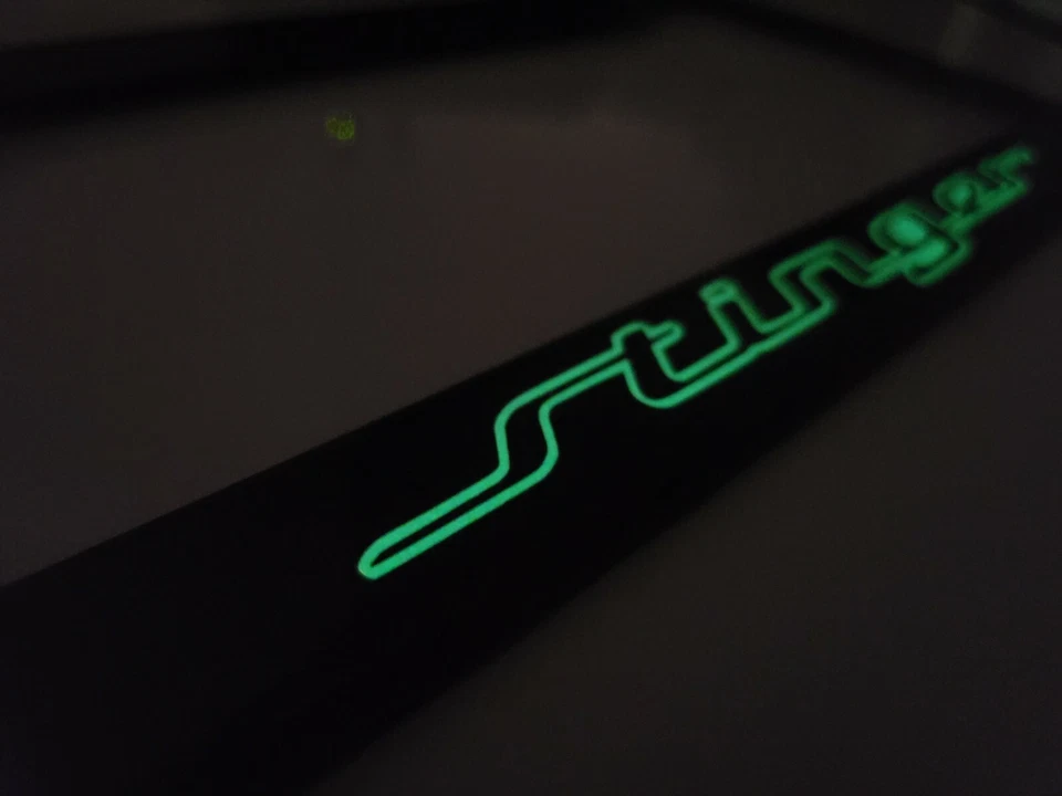 GLOWING Stinger GT Real Black 100% Carbon Fiber License Plate Frame - Image 3 of 4