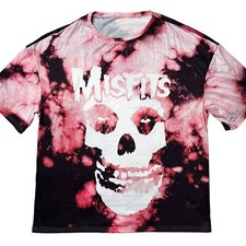 Misfits Fiend Red Tie Dye Skull Graphic T-Shirt Men  s Sz 2X Measured