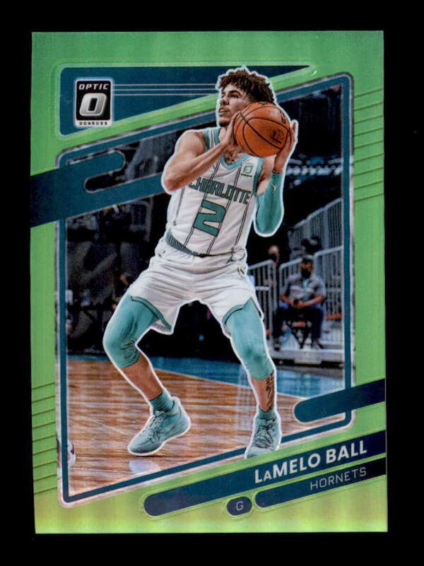 LAMELO BALL 2021/22 DONRUSS OPTIC #26 LIME GREEN PRIZM PARALLEL #010/149 BF4402