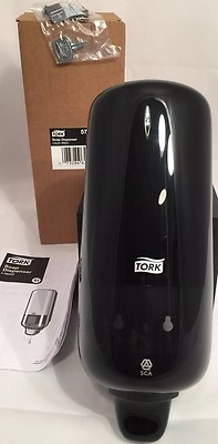 Tork Sanitary Liquid Soap Dispenser Black 570028A With Key & MountIng