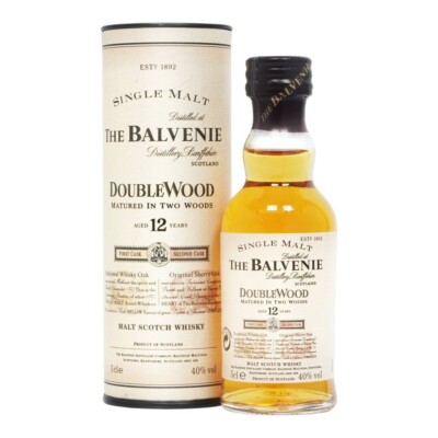 The Balvenie 12 Jahre Double Wood Single Malt Whisky Miniatur - 40% Vol./ 0,05 L
