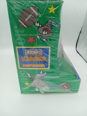 VINTAGE 1999 HERSHEY'S KISSES DISPENSER FOOTBALL THEMED - LARGE
