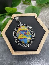 3" Mosaic Jasper 925 Silver Plated Handmade Pendant New Free Ship B2122