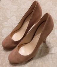 BRAND NEW Nine West Natural/Beige Suede Leather Dress Shoes Heels Size 7M