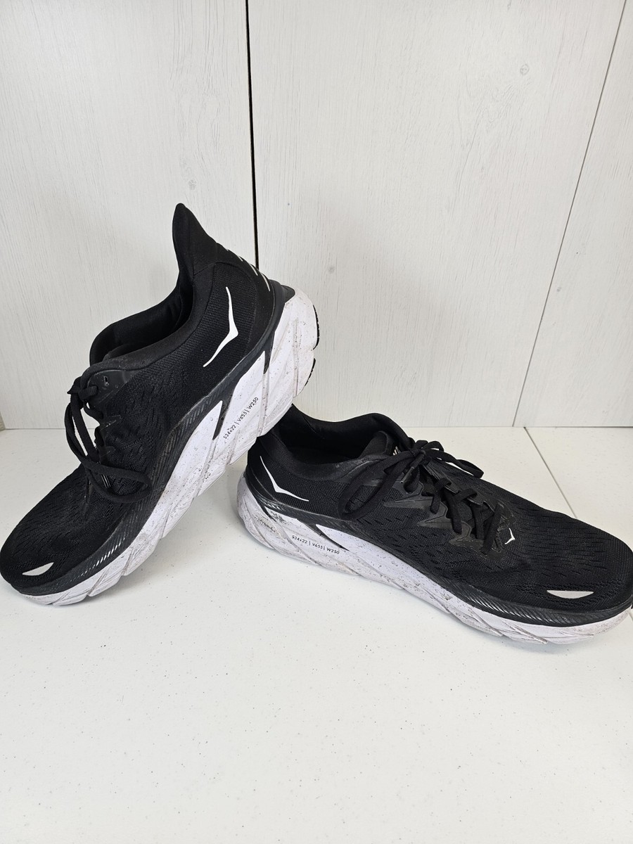 Hoka One One Clifton 8 Black White Running Shoes - 1119393  display picture 1