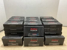 Lot of 5 McAfee MFE Standard Encrypted USB  1GB/ MAR419