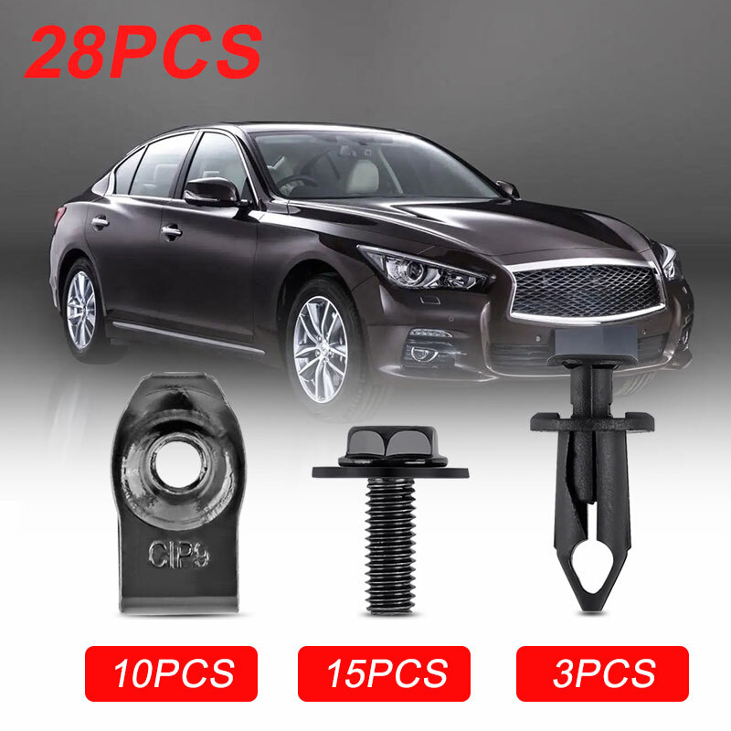 56X Car Engine Splash Shield Body Bolts Screw Nut For Infiniti G35 G37