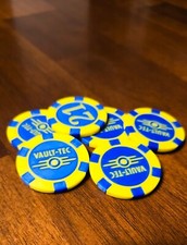 Fallout New Vegas Poker Chip Vault-Tec 2 tone collectible 