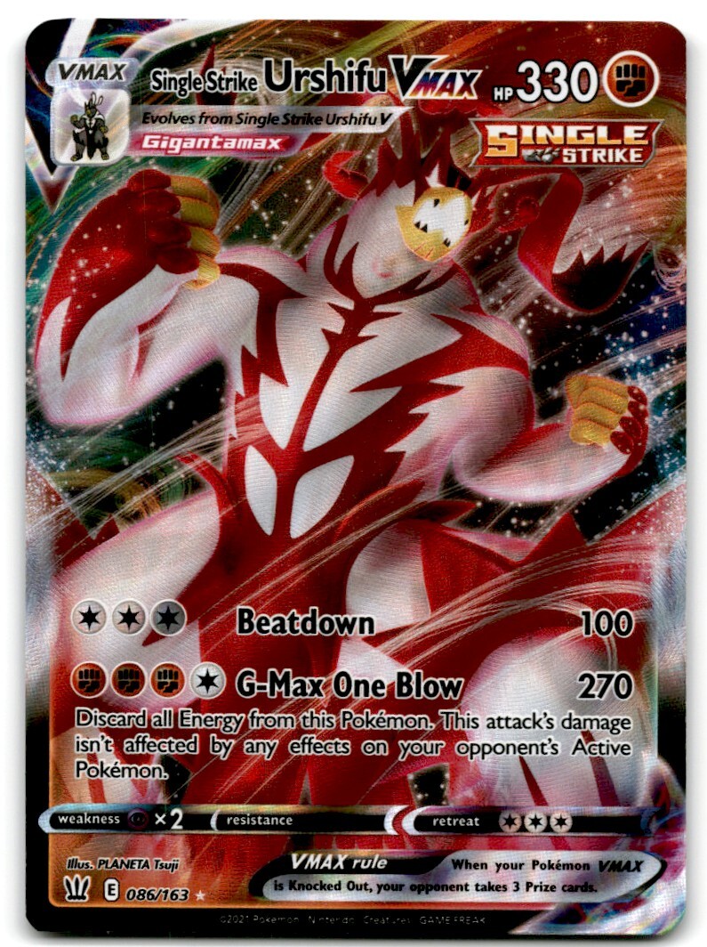2021 Pokemon Single Strike Urshifu Vmax HP330 086/163 Pokemon