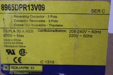 8965DPR13V09 SQUARE D by SCHNEIDER ELECTRIC HOIST CONTACTOR 600VAC 20A DPR