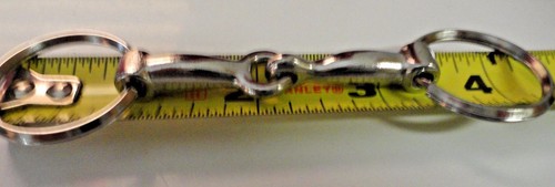 Formay 169906 CP metal western O Ring bit key chain add keys both ends,cowboy, - Picture 3 of 3