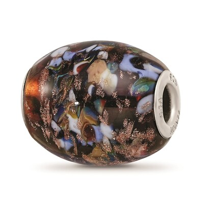 Reflection Beads Sterling Silver Handmade Glitter Country Girl Fenton Glass Bead