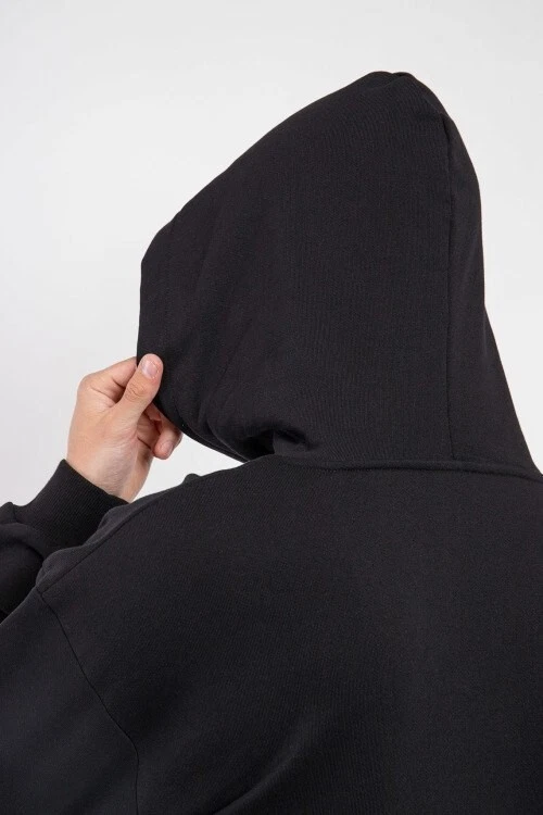 Felpa nera con cappuccio Celine 22Aw gradazione logo stampa pullover taglia M 2Y753670Q sfumata