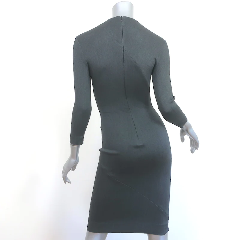 FILA Abito in guaina The Row Drista grigio scuro maglia elastica taglia 0