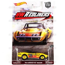 Hot Wheels 69 CORVETTE RACER yellow - HW Redliners - 1:64 Car Culture FBX25