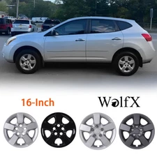 16" Set of 4 Hubcaps R16 Wheel Covers Snap On For 2008-2015 Nissan Rogue Select