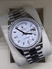 Rolex Day Date 40, Meteorite diamond dial, RBR Dial, New, Unworn, Box & Papers,