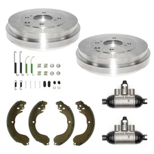 Rear Brake Drums Shoes Hardware & Cylinders Kit For Nissan Sentra Versa Cube