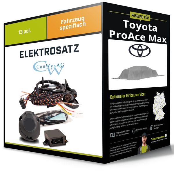 Elektrosatz 13-Pol Spezifisch für Toyota Proace Max 07.2024-Jetzt NEU Conwys-image