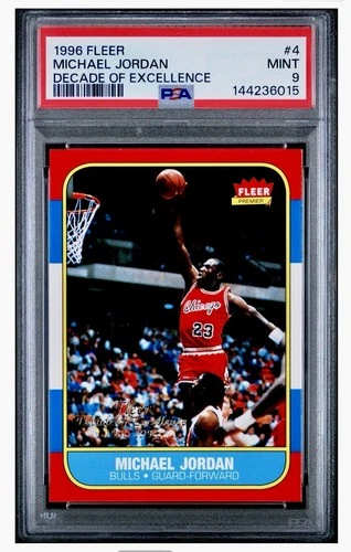 1996-97 Michael Jordan Fleer Decade of Excellence #4 PSA 9 MINT 🔥 PRICE DROP!