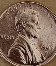 1969 D Vampire Lincoln Penny Errors Pointy Spock / Elf Ear Floating Roof -Rare 1