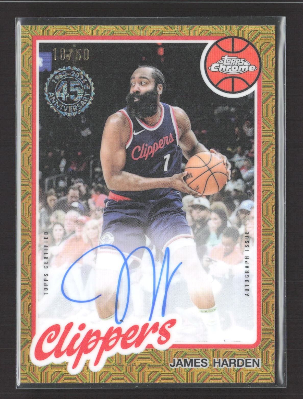 2025-26 Topps Chrome James Harden Gold Silver Pack Auto /50 #80CA2-JHR