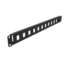 1U Hinged 12 Port Blank Keystone Patch Panel for 19 inches Rack Mount (1U12Ho...
