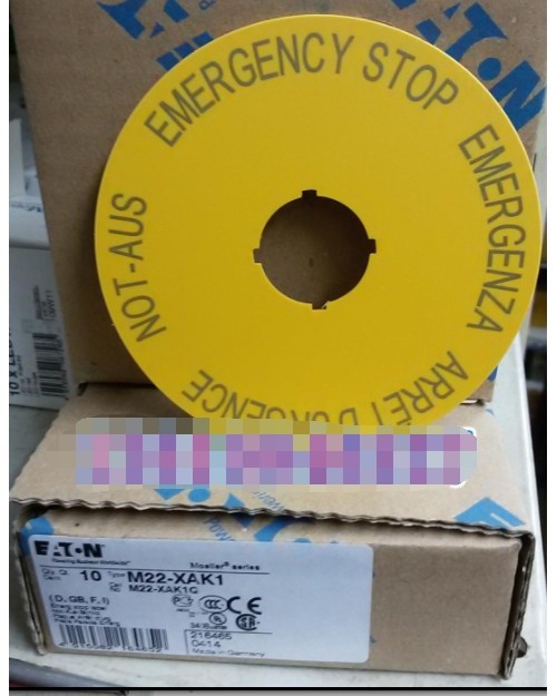 10PCS/1Box New     M22-XAK1 M22-XAK1Q Emerg Stop Label Brand *vb