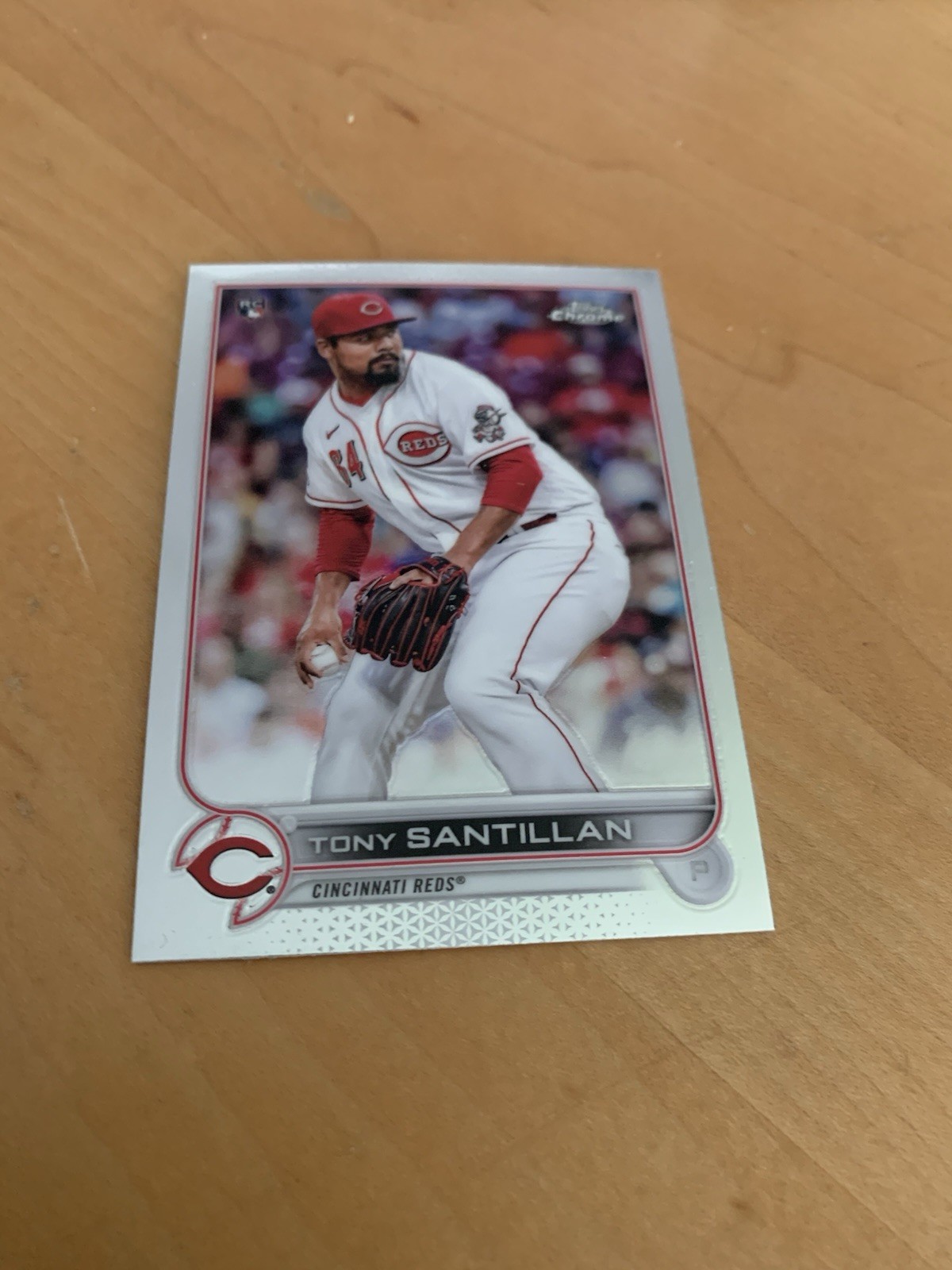 2022 Topps Chrome Card #193 Tony Santillan (RC)