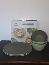 Melamine 8 Piece Dinnerware Set - Indoor and Outdoor Use
