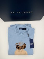 Polo Ralph Lauren Light Blue Bear Sweater Women  s Small