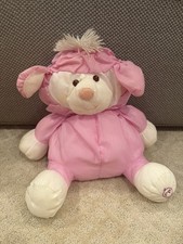 VINTAGE 1986 FISHER PRICE PUFFALUMP PINK LAMB 15" NYLON STUFFED ANIMAL