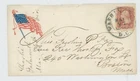 Mr Fancy Cancel 65 CIVIL WAR PATRIOTIC FLAG SOLDIER LETTER TIED WASHINGTON 1863