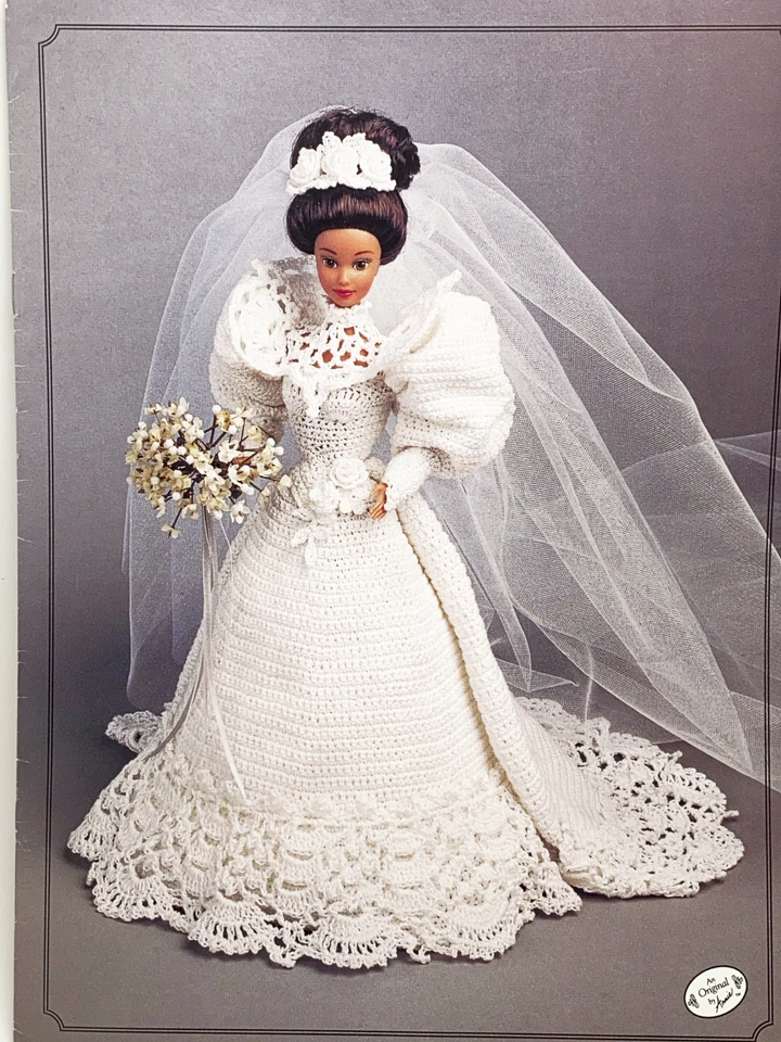 Annie's Calendar Bed Doll Crochet Pattern 4 Book Lot 1994 Jan Feb Jun Bridal - Image 2 of 4
