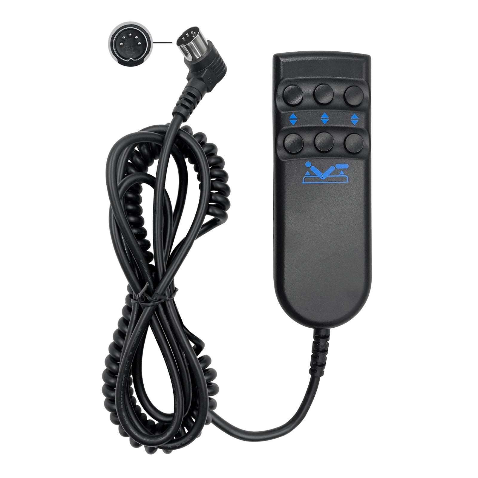 Electric Adjustable Bed 6 Button 5 Pin Remote Hand Control Handset ...