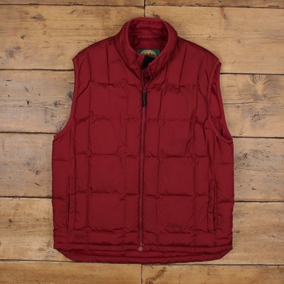 Cabelas Puffer Vest L Herren rot Daunen Outdoor Jagdausrüstung Gilet Jacke